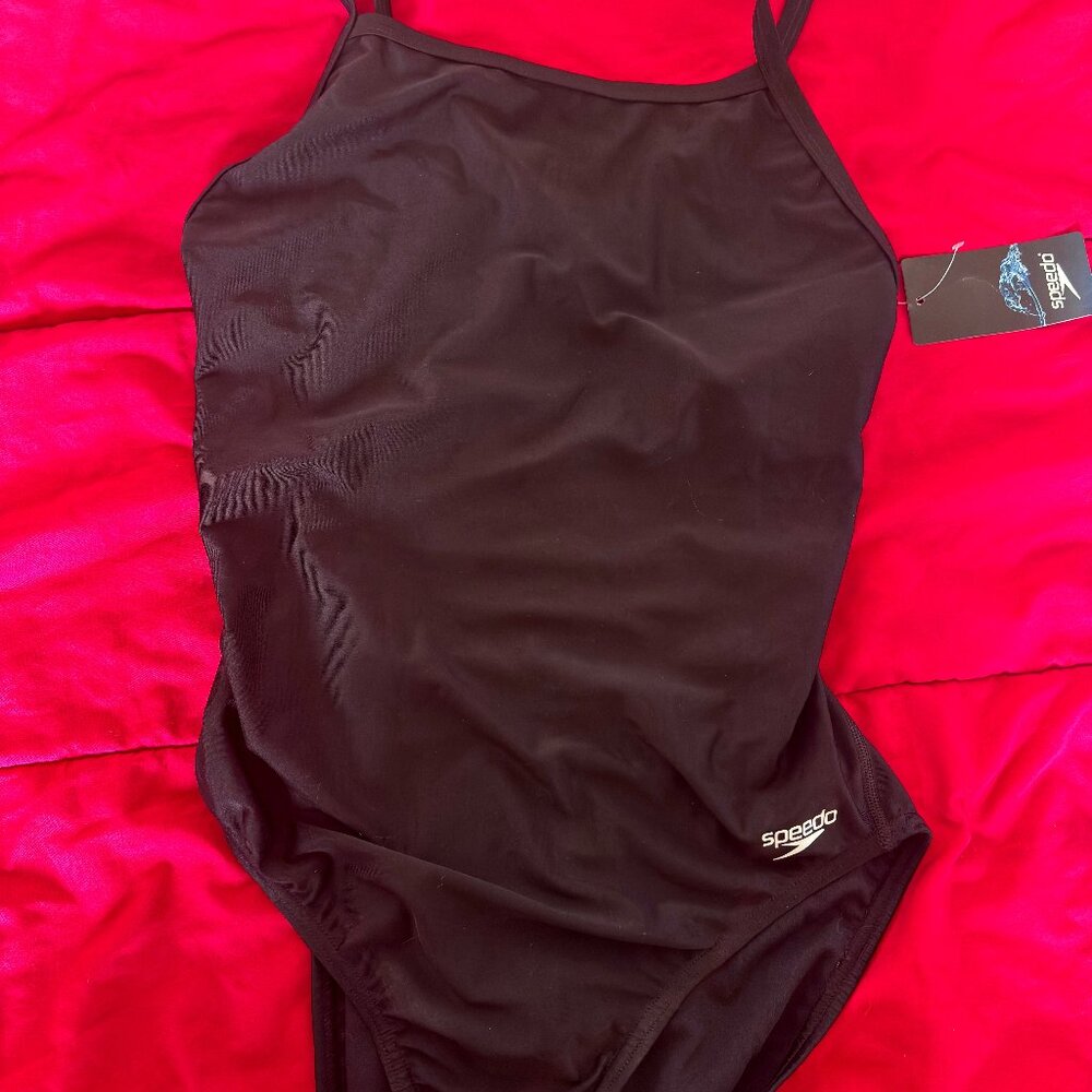 New with Tags Speedo Pro LT Black Competitive Swimsuit
